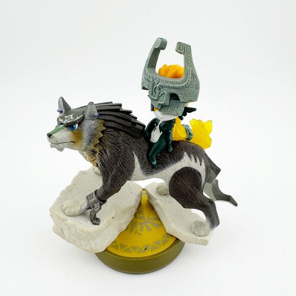 Nintendo Zelda Amiibo Wolf Link Midna Twilight Princess Figurine Collectible - Picture 1 of 9